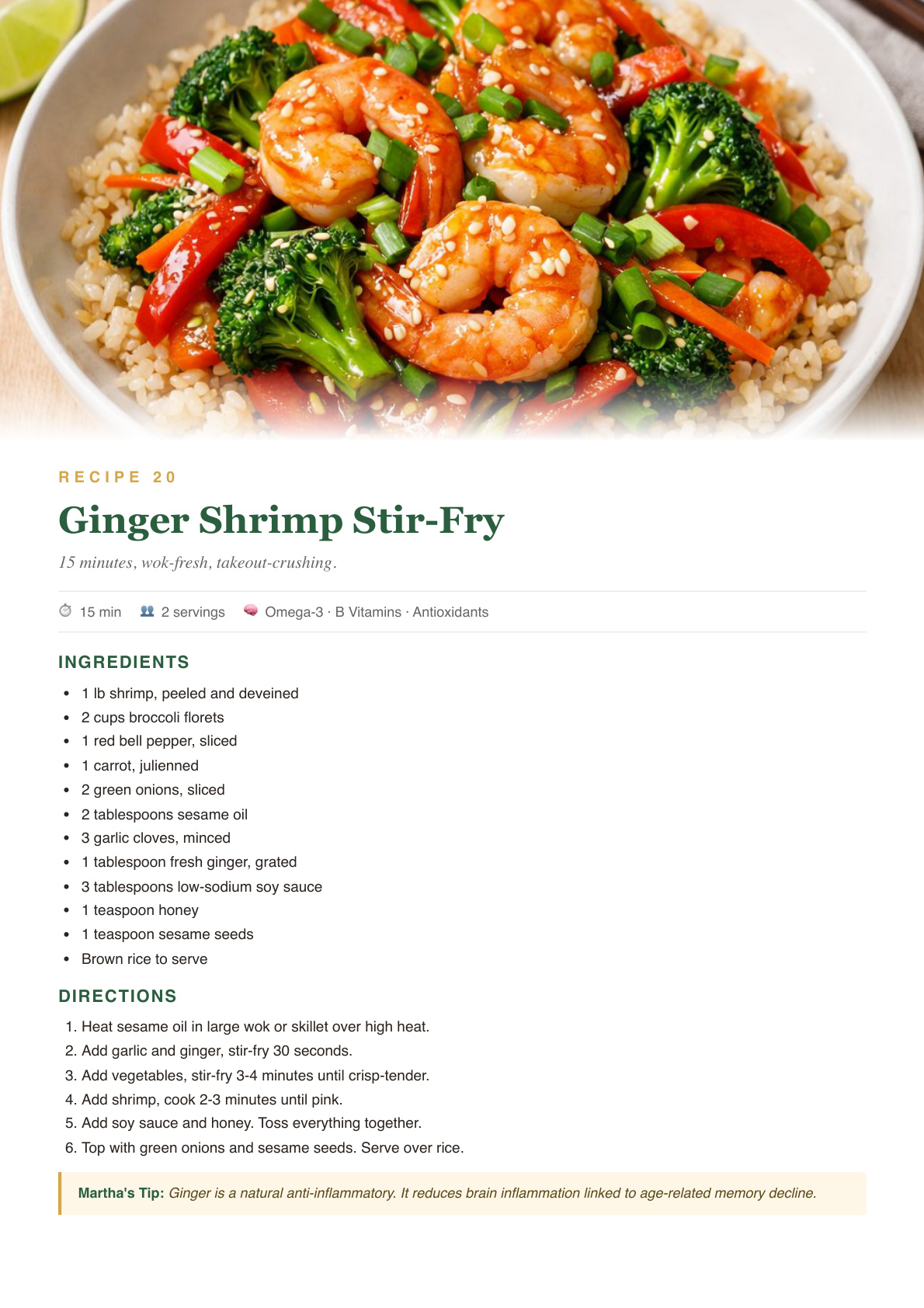 Ginger Shrimp Stir-Fry recipe